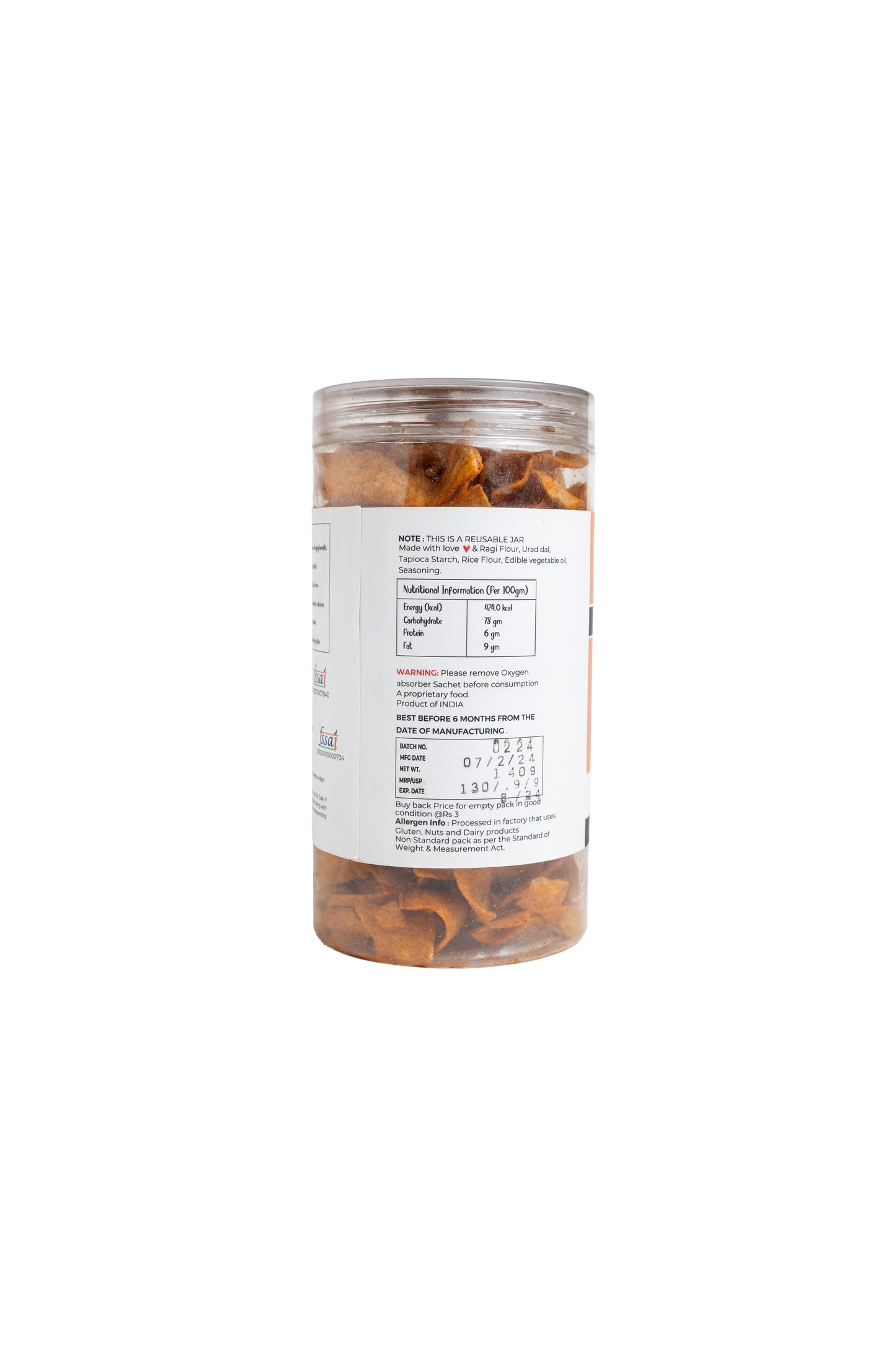 Millet Snacks - Ragi Chipstix